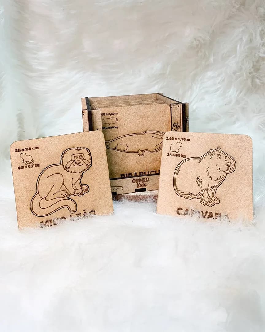 Caixa com 20 Stencil Animais do Brasil – 7,5x7,5cm