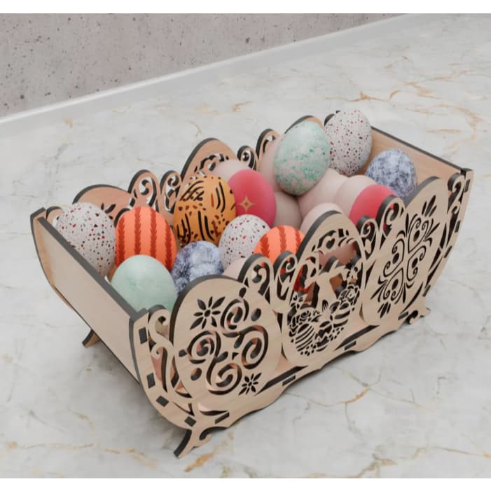 Porta Ovos de Páscoa em MDF Decoração Criativa e Elegante - Imagem 1